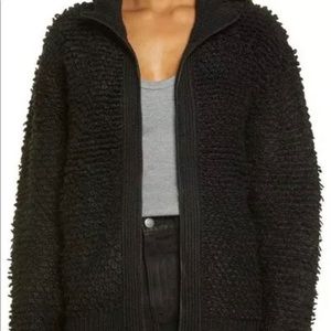 Treasure & Bond Women’s Loop Yarn Front Zip Cardigan Jacket Small